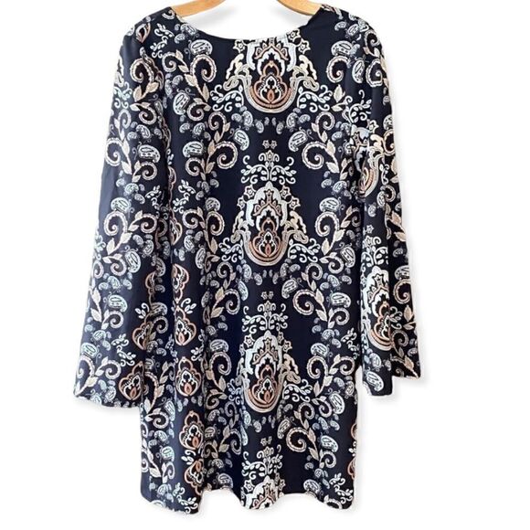 BOHO Sz S Black Angel Wings Sleeves Open Back Relaxed Fit Flowy Dress - Picture 1 of 9